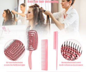 VARIETY OF HAIR BRUSHES